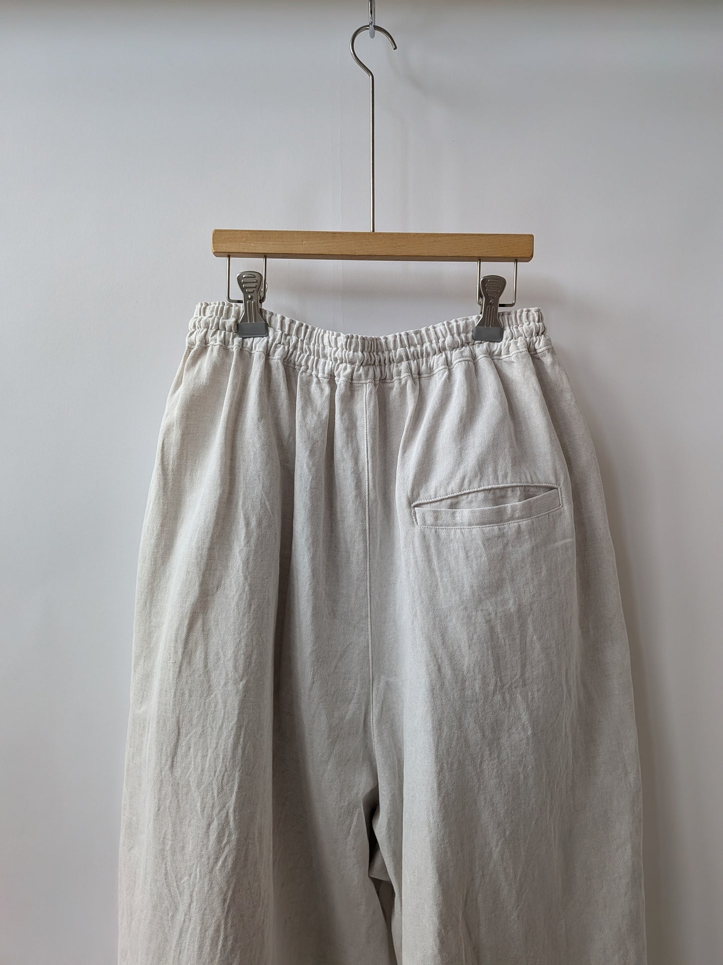 Cotton/Linen denim wide cocoon パンツ | yuni