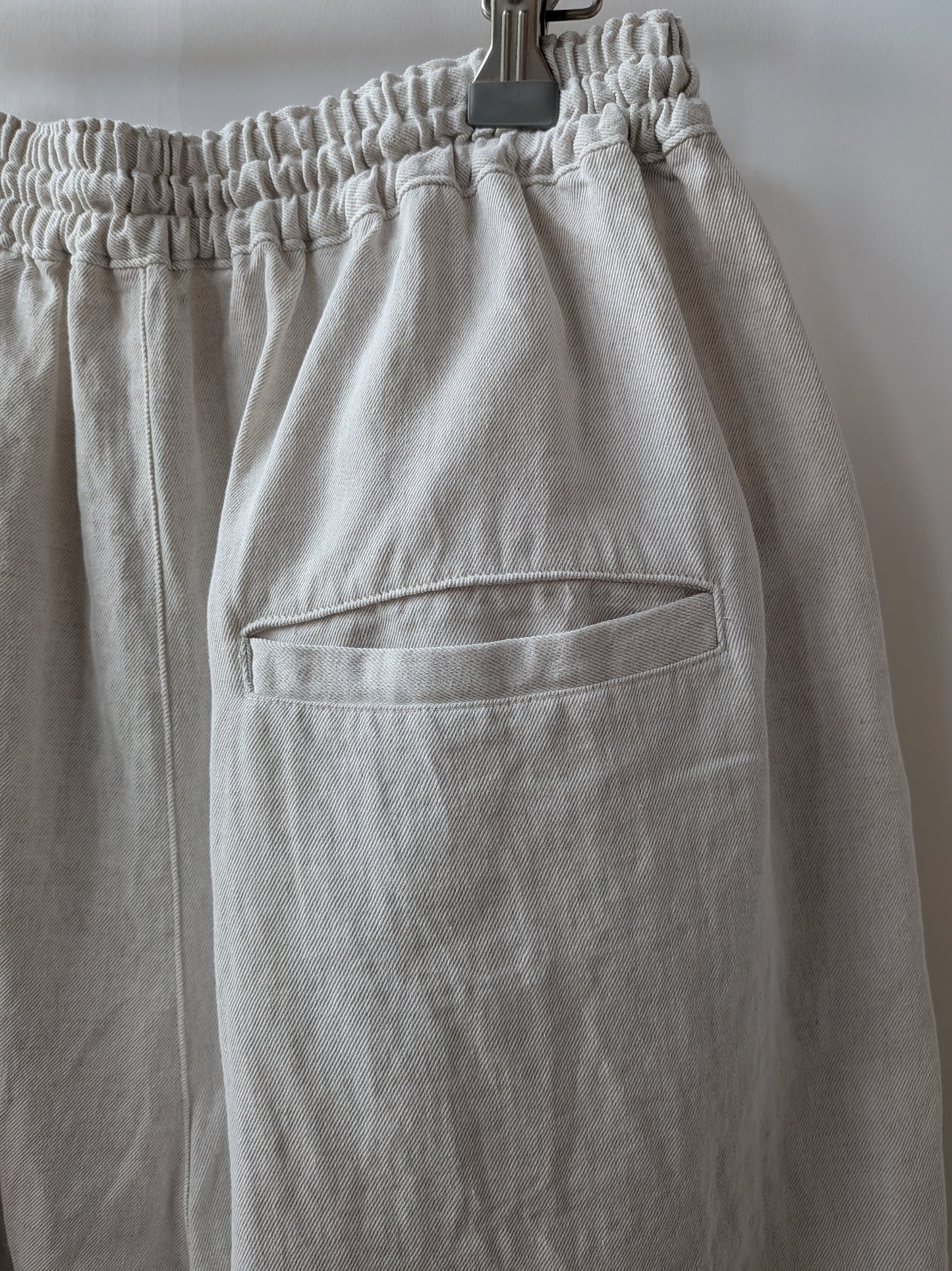 Cotton/Linen denim wide cocoon パンツ | yuni