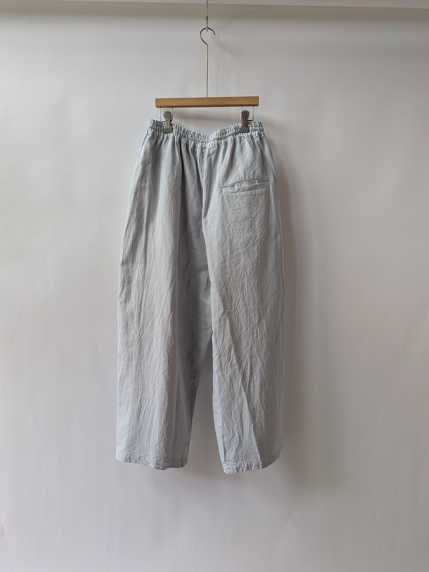 Cotton/Linen denim wide cocoon パンツ | yuni