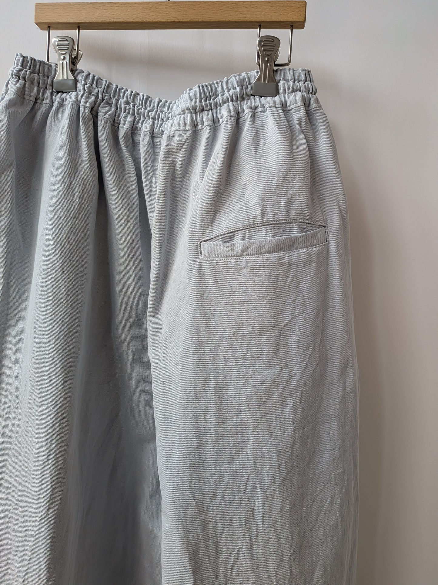 Cotton/Linen denim wide cocoon パンツ | yuni