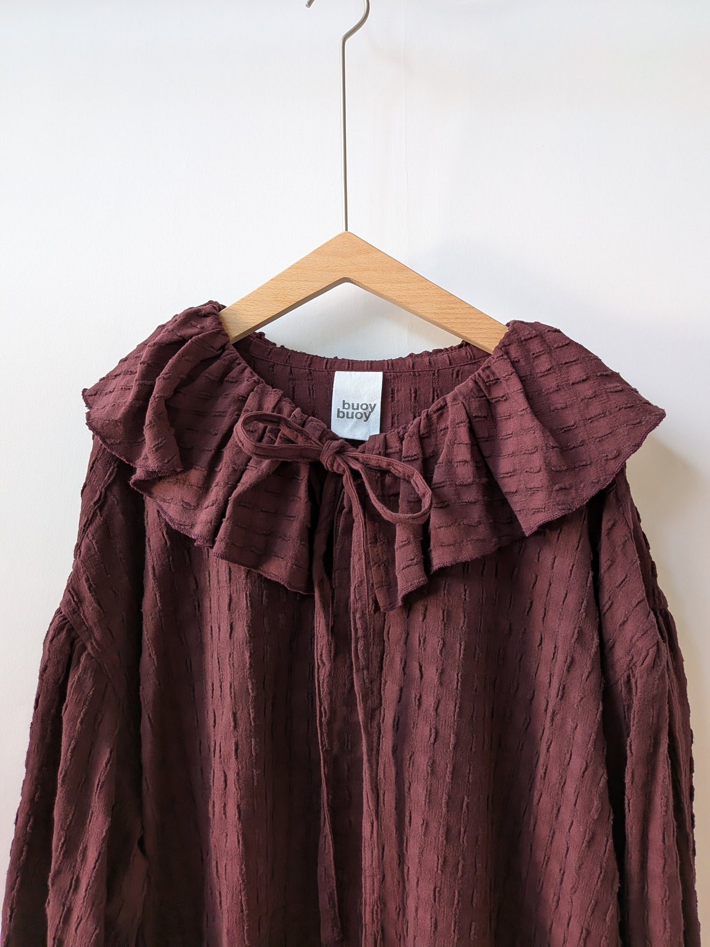 SHEER CHECK TACK FRILL ブラウス | buoybuoy
