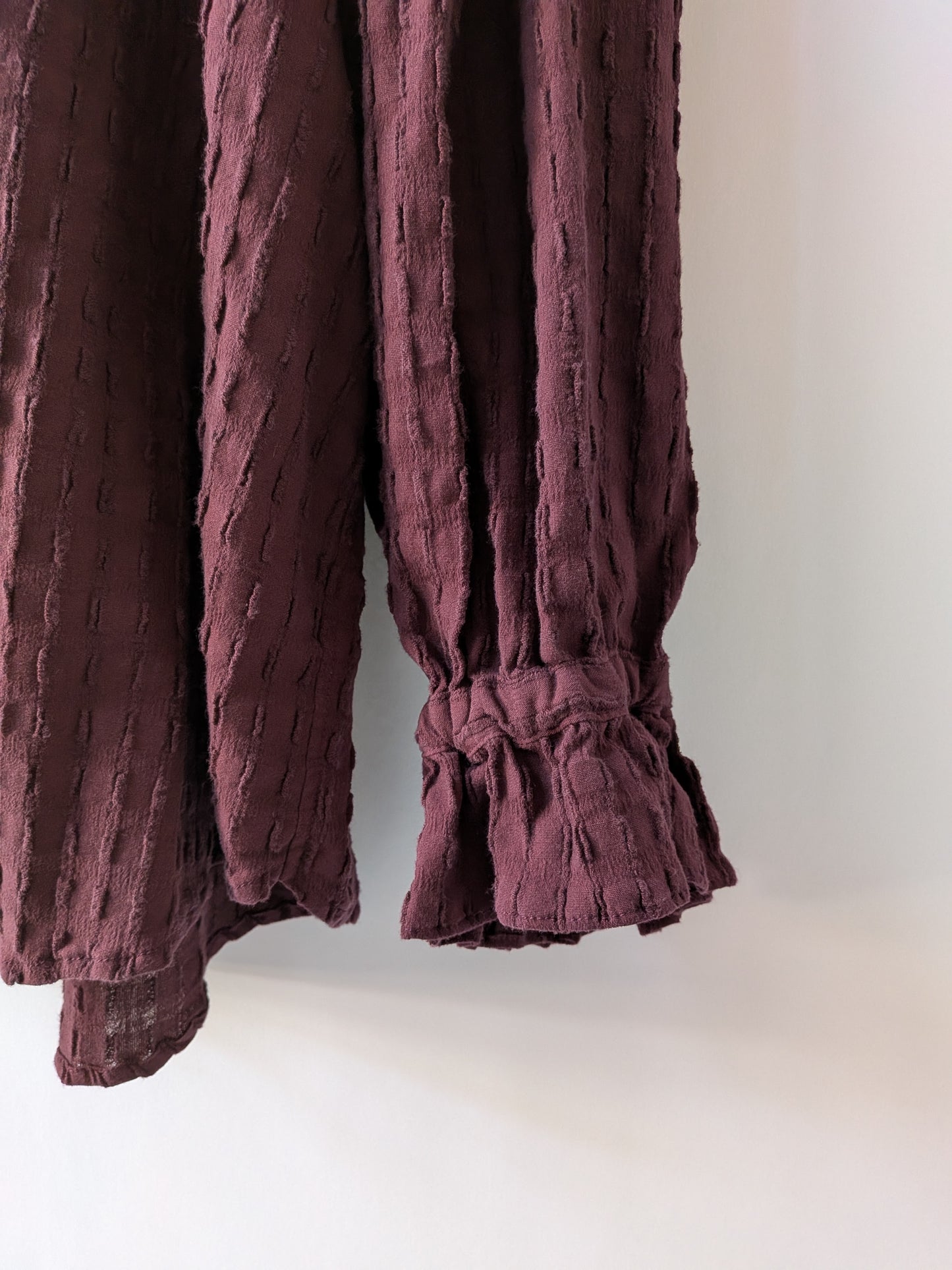 SHEER CHECK TACK FRILL ブラウス | buoybuoy