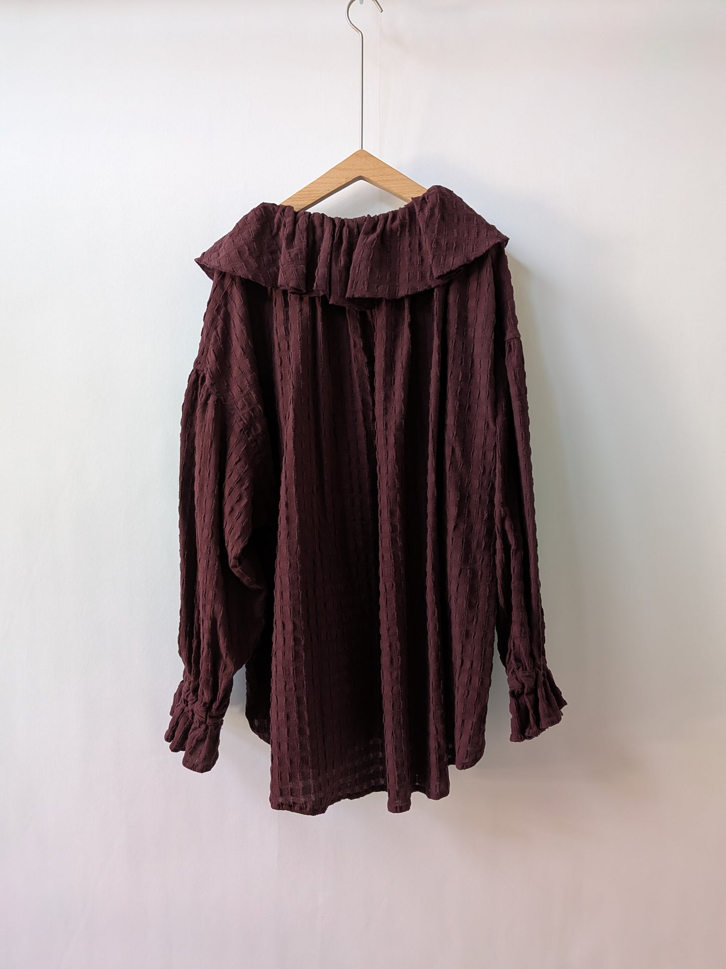 SHEER CHECK TACK FRILL ブラウス | buoybuoy