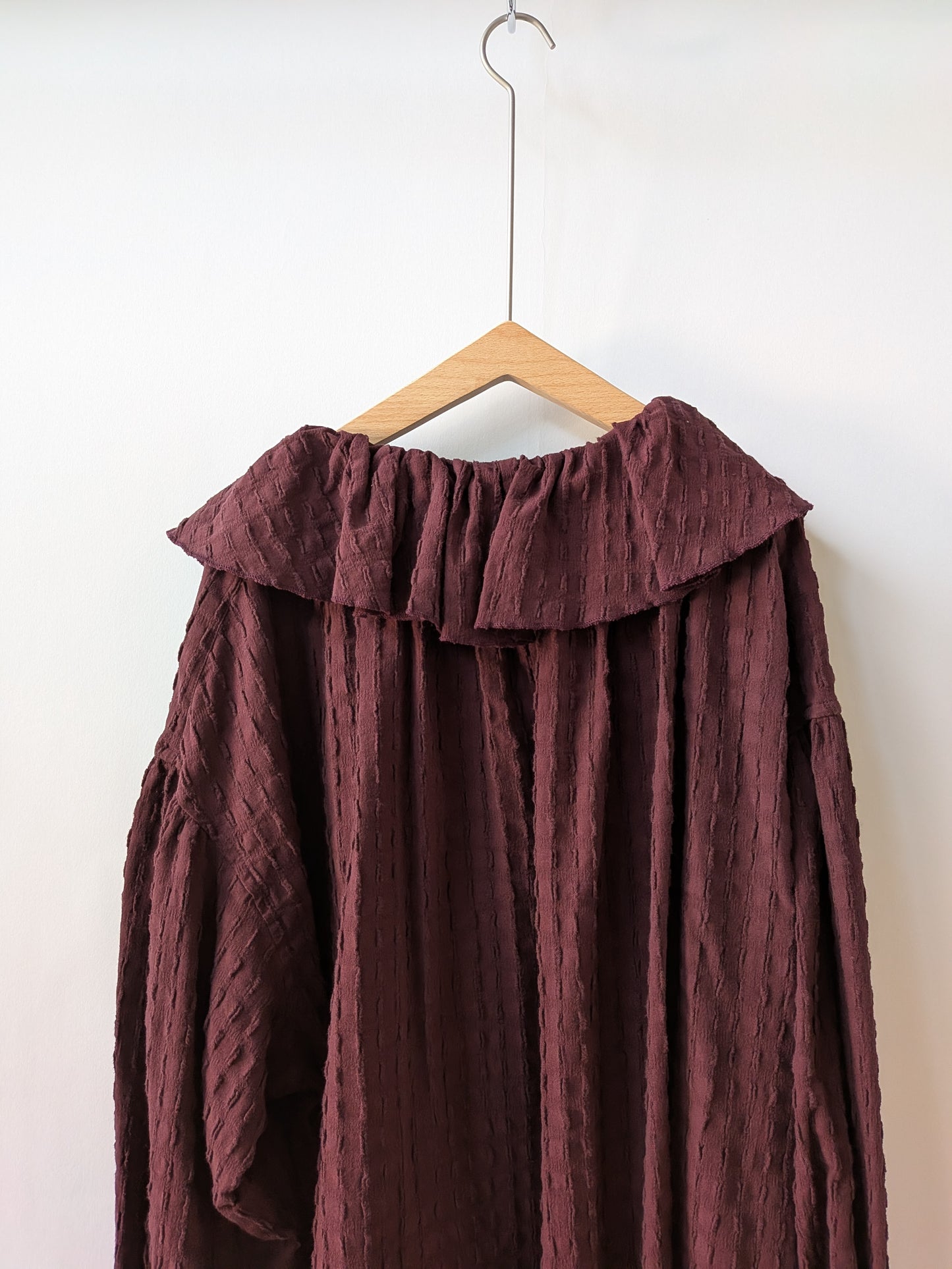 SHEER CHECK TACK FRILL ブラウス | buoybuoy