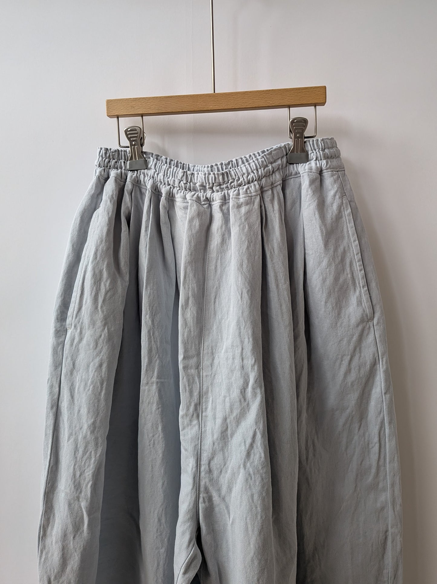 Cotton/Linen denim wide cocoon パンツ | yuni