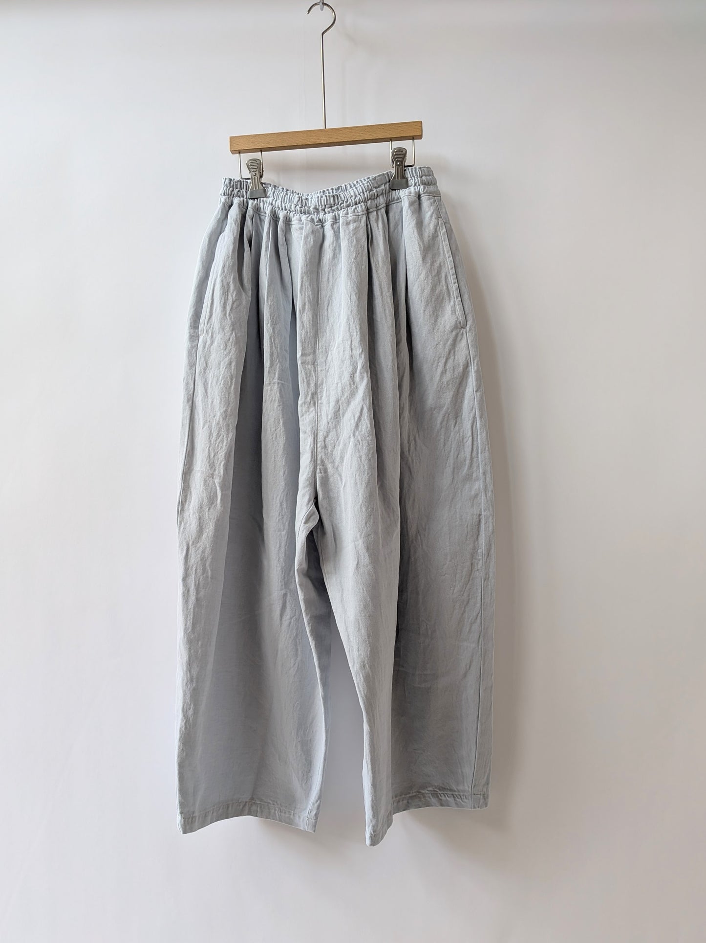 Cotton/Linen denim wide cocoon パンツ | yuni