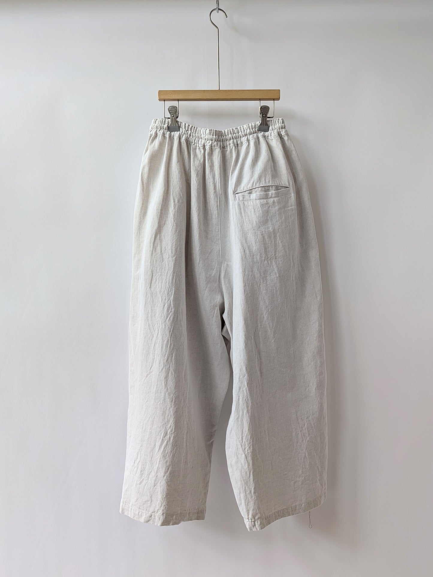 Cotton/Linen denim wide cocoon パンツ | yuni