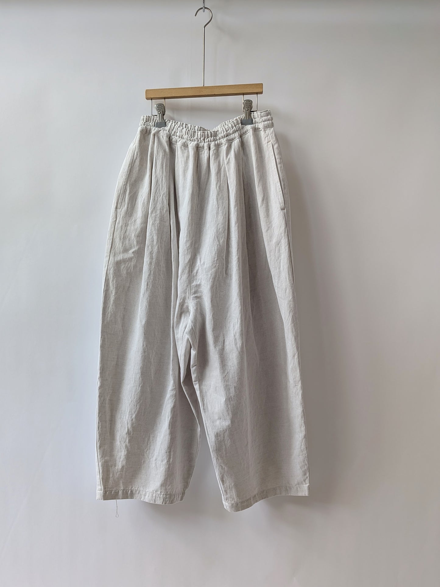 Cotton/Linen denim wide cocoon パンツ | yuni