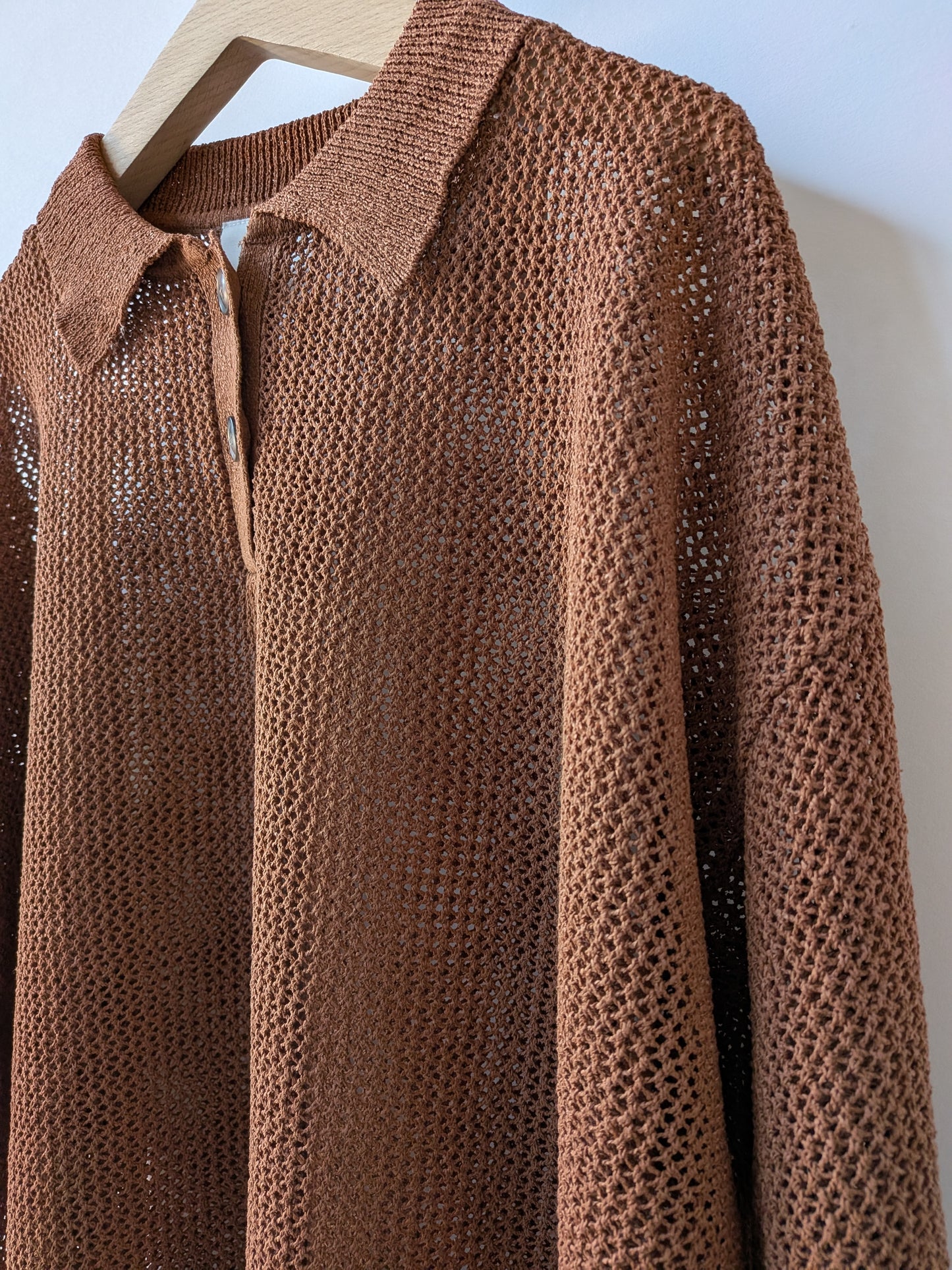 Lonsing18 和紙/Polyester knit ポロシャツ | yuni