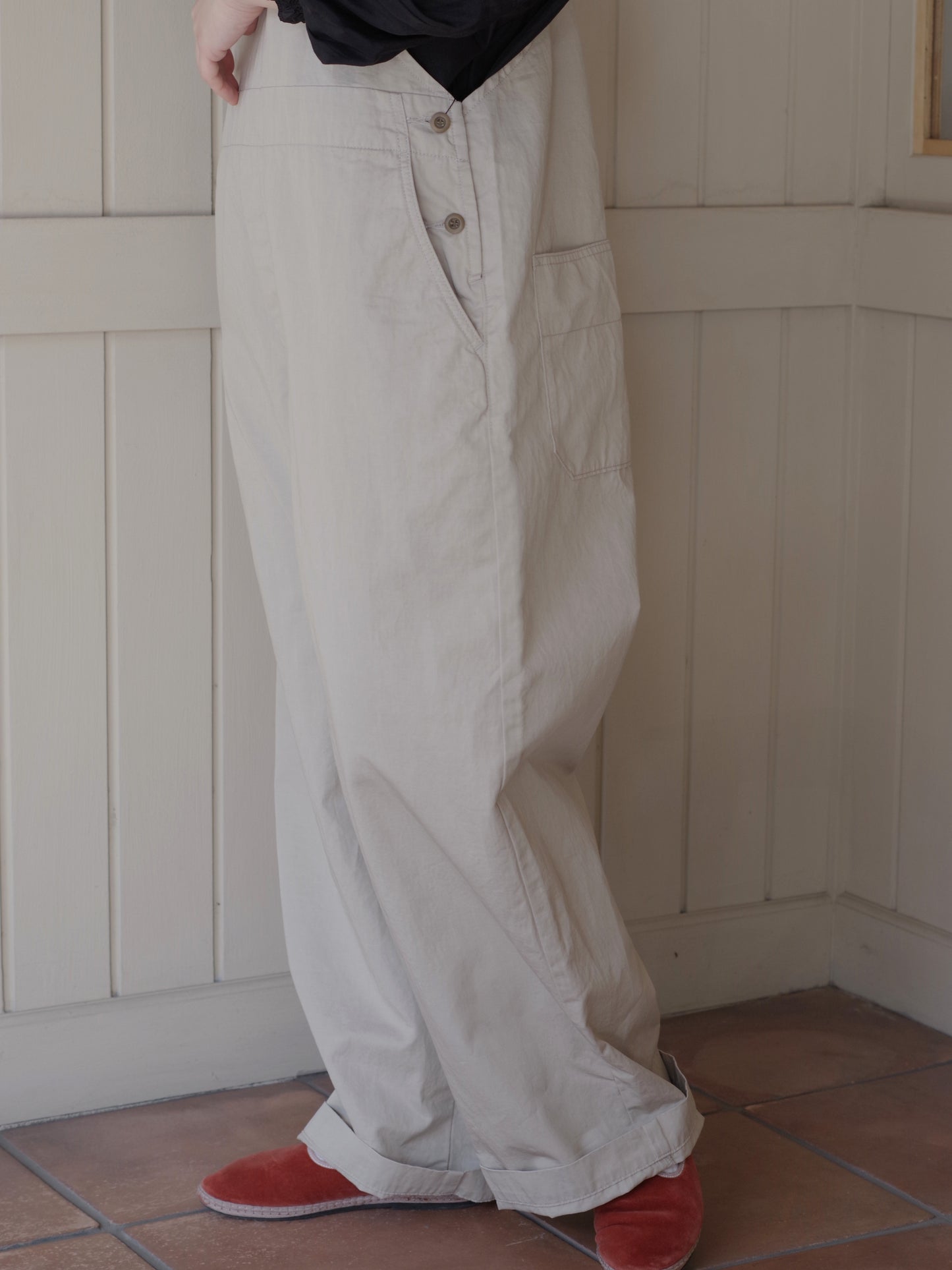 綿麻ツイルサロペット | Hands of creation