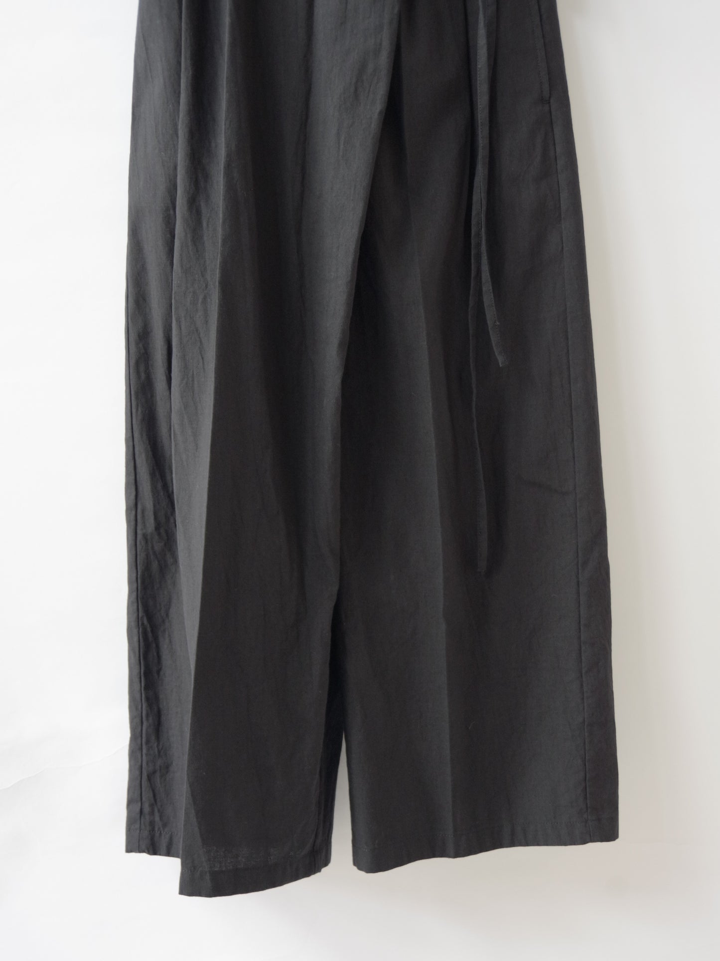 高密度Cotton/Linen high waist wrap パンツ | yuni