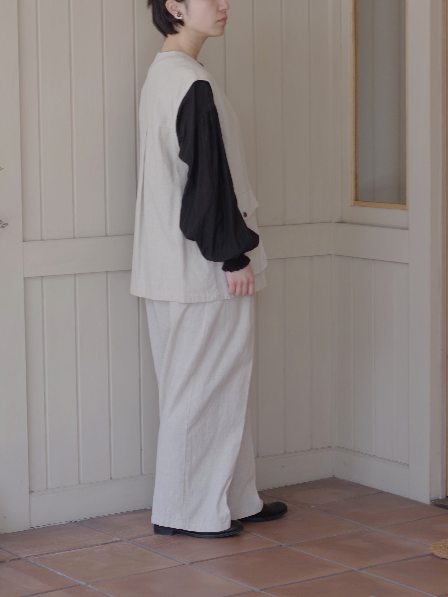 高密度Cotton/Linen ベスト | yuni