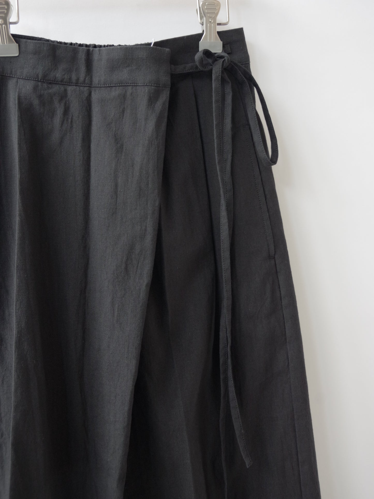高密度Cotton/Linen high waist wrap パンツ | yuni