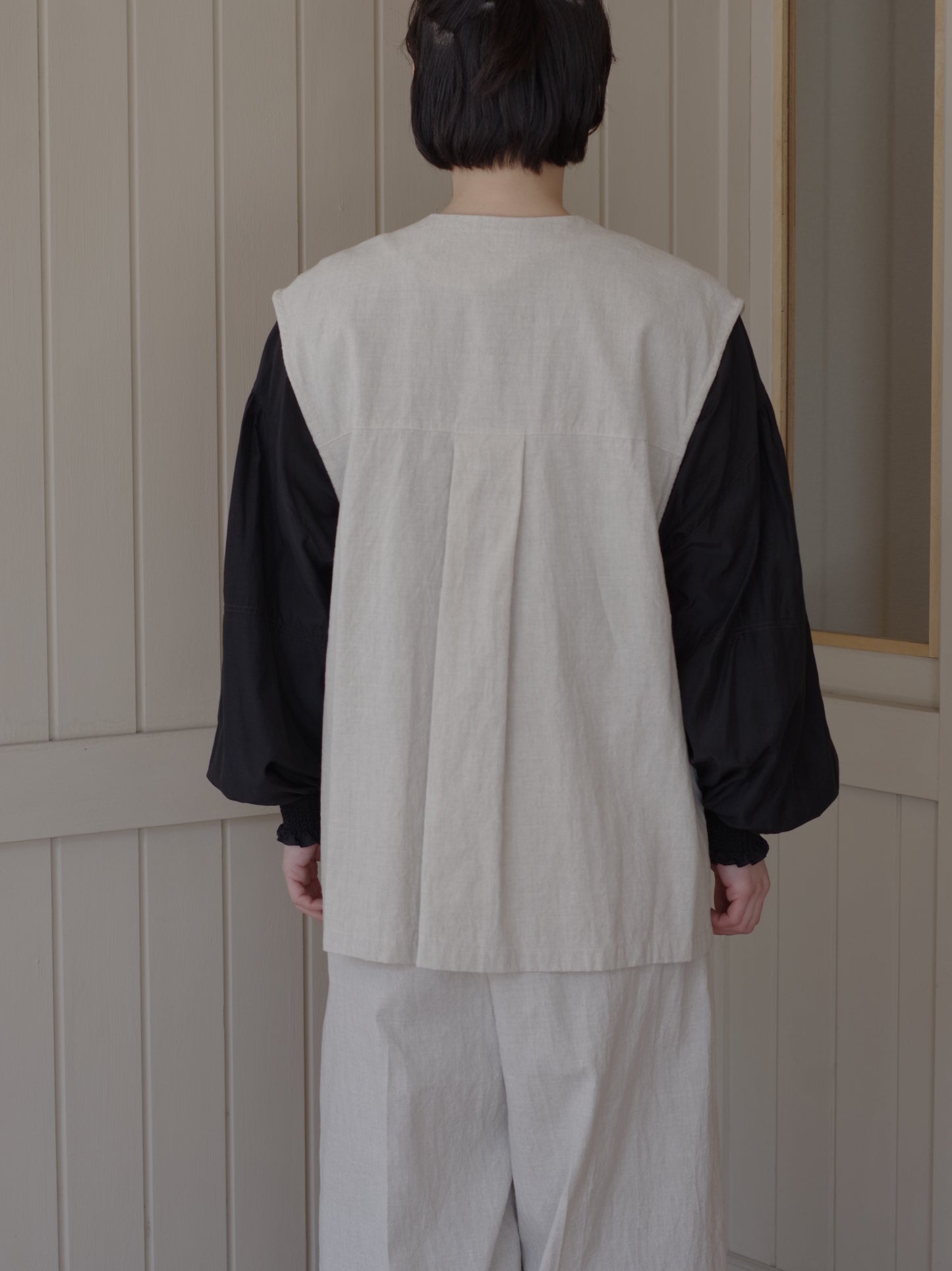 高密度Cotton/Linen ベスト | yuni