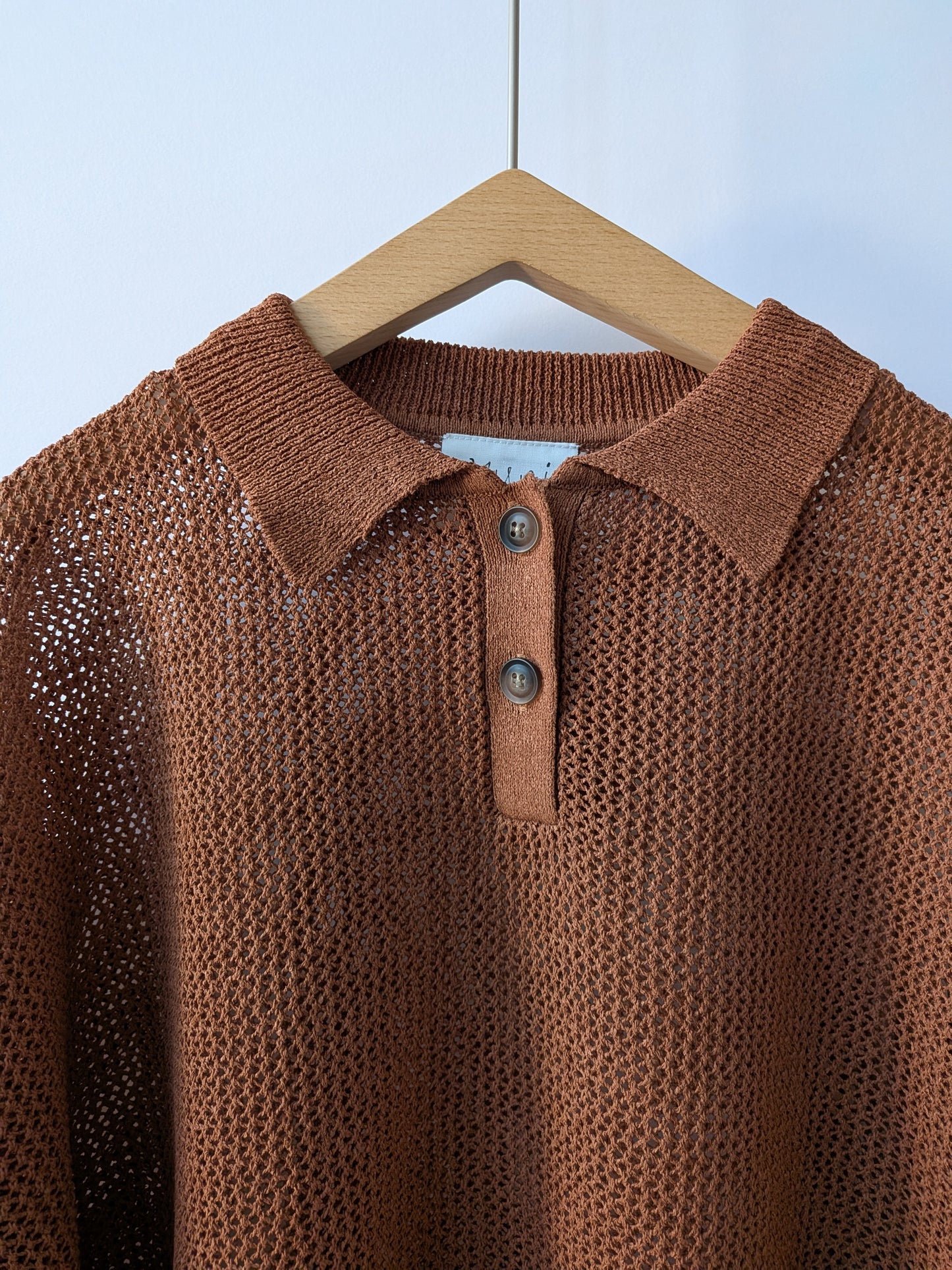 Lonsing18 和紙/Polyester knit ポロシャツ | yuni