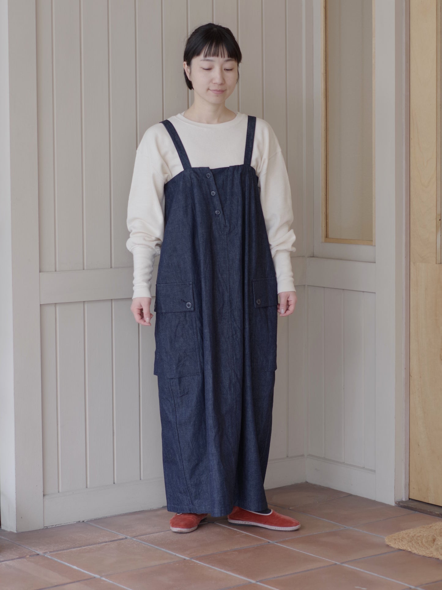 8.5ozライトデニム ロングサロペット | HAVERSACK