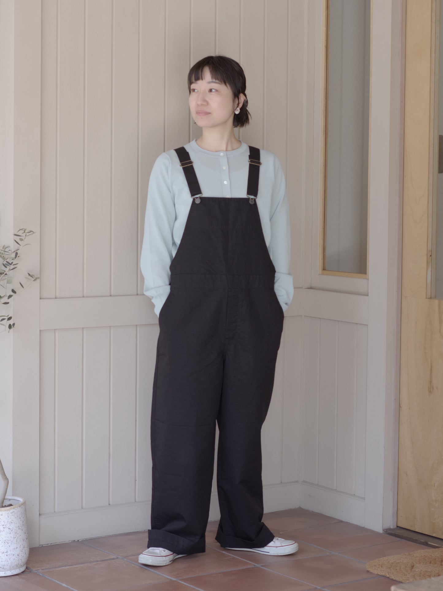 綿麻ツイルサロペット | Hands of creation