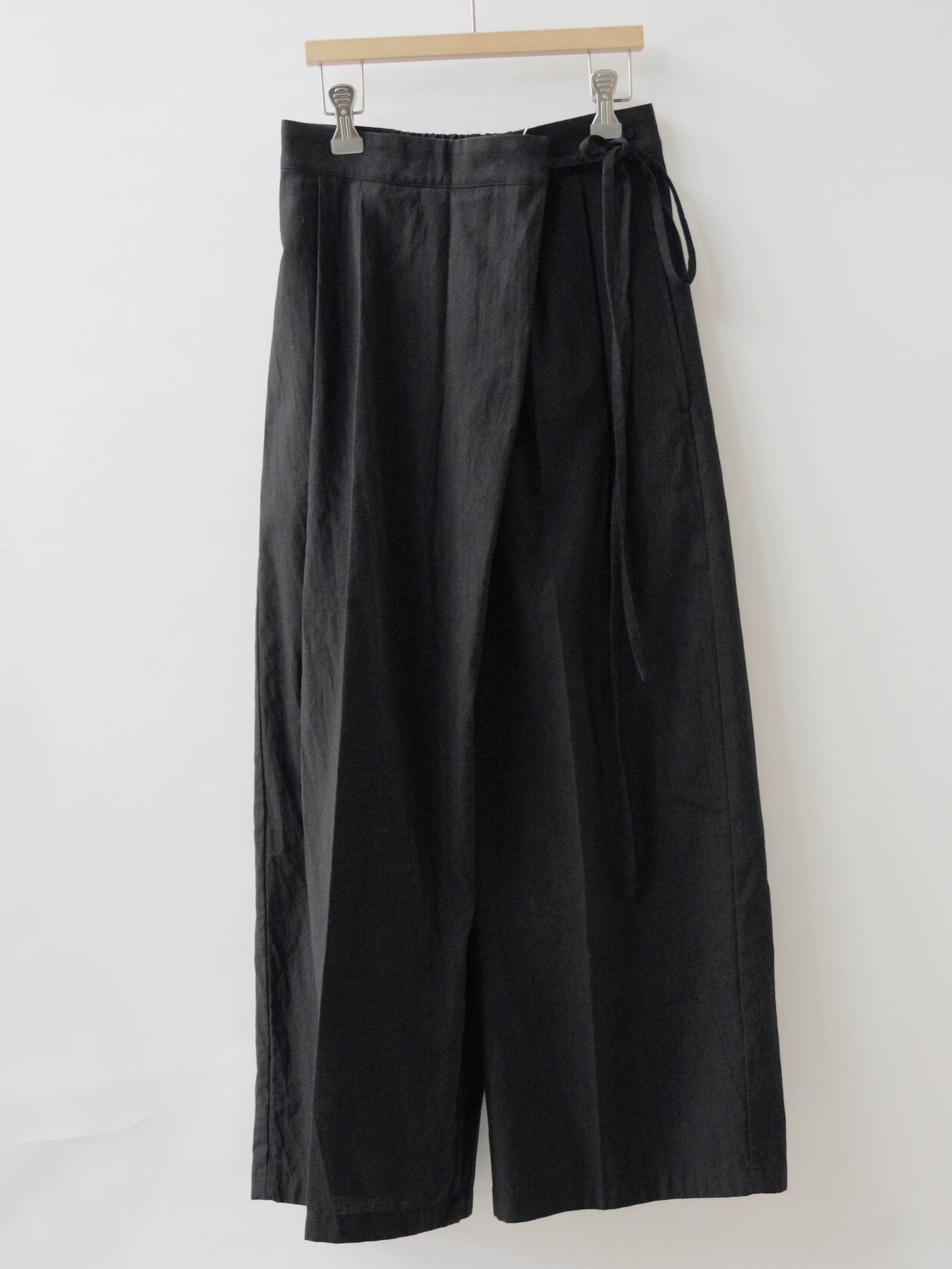 高密度Cotton/Linen high waist wrap パンツ | yuni
