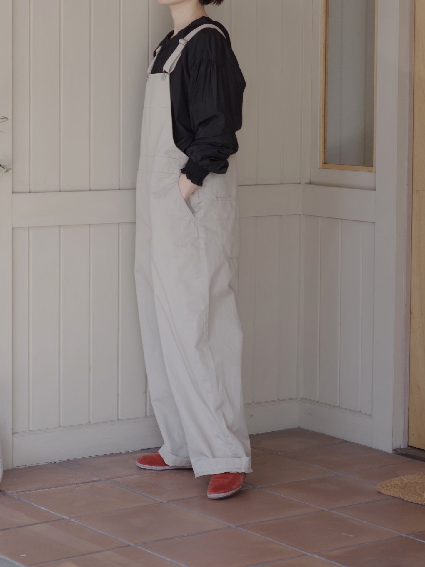 綿麻ツイルサロペット | Hands of creation