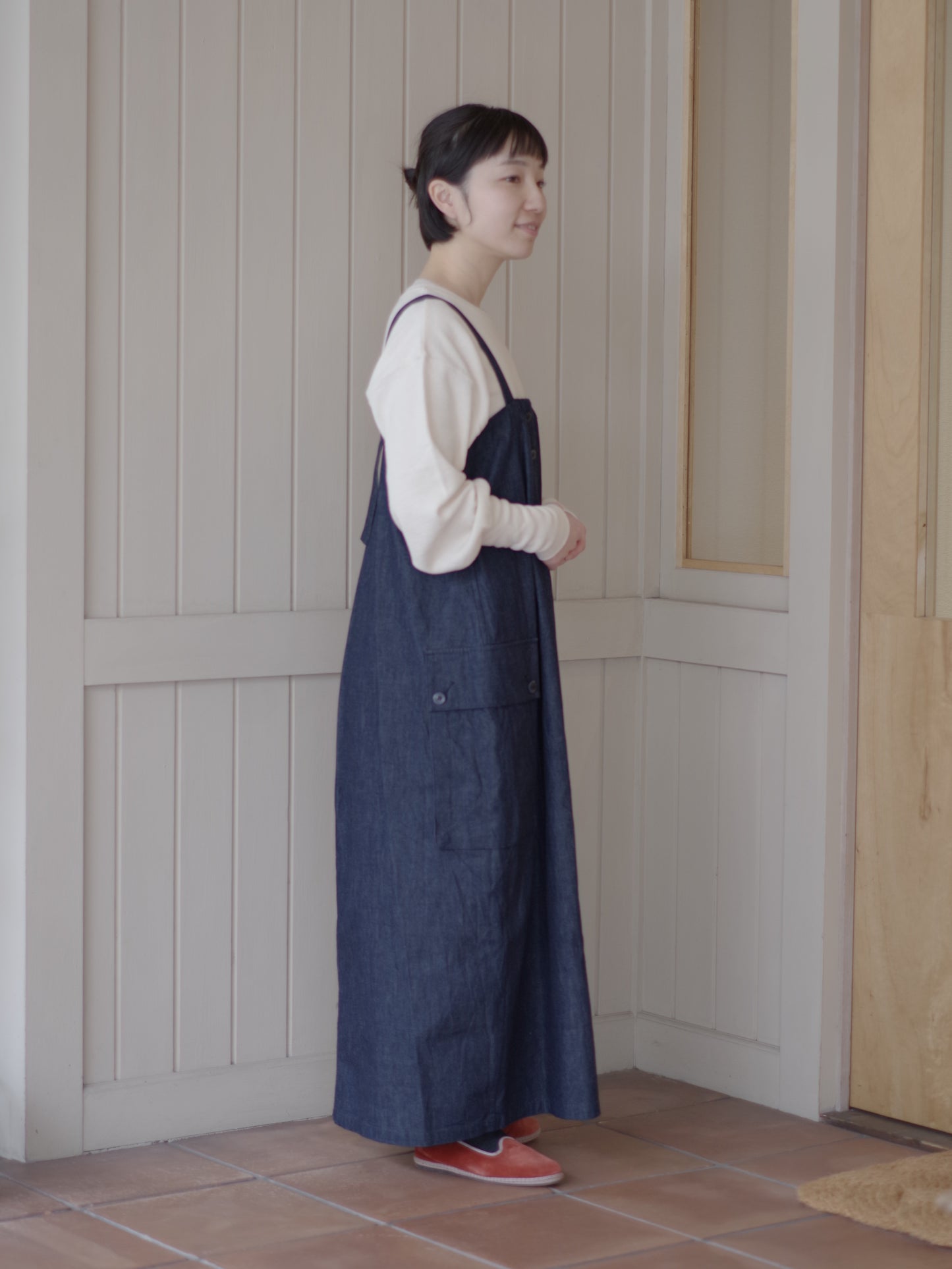 8.5ozライトデニム ロングサロペット | HAVERSACK