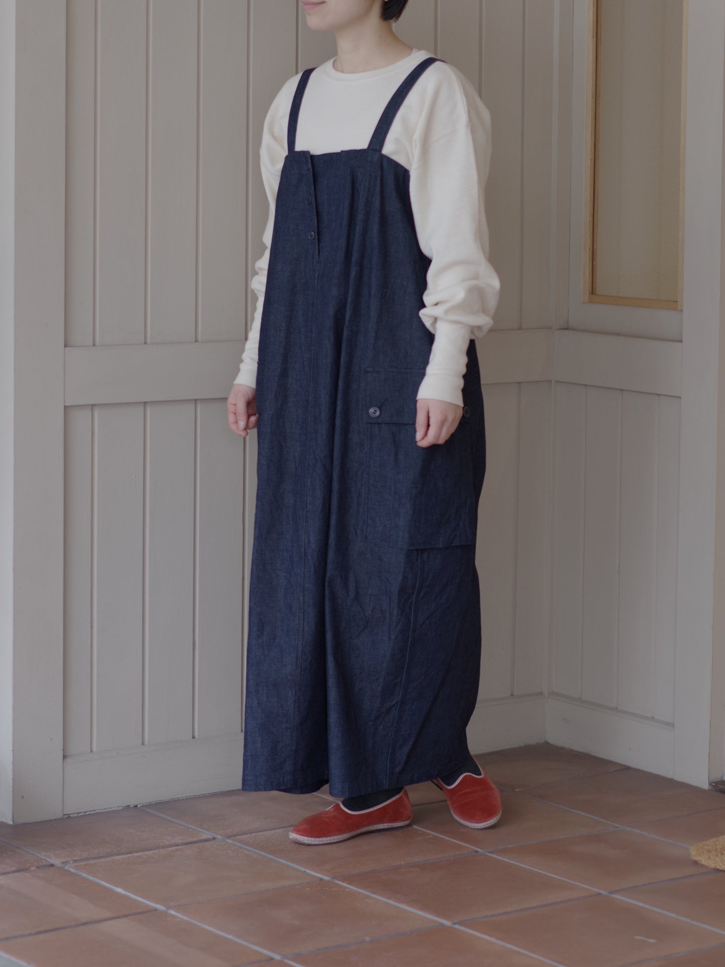 8.5ozライトデニム ロングサロペット | HAVERSACK
