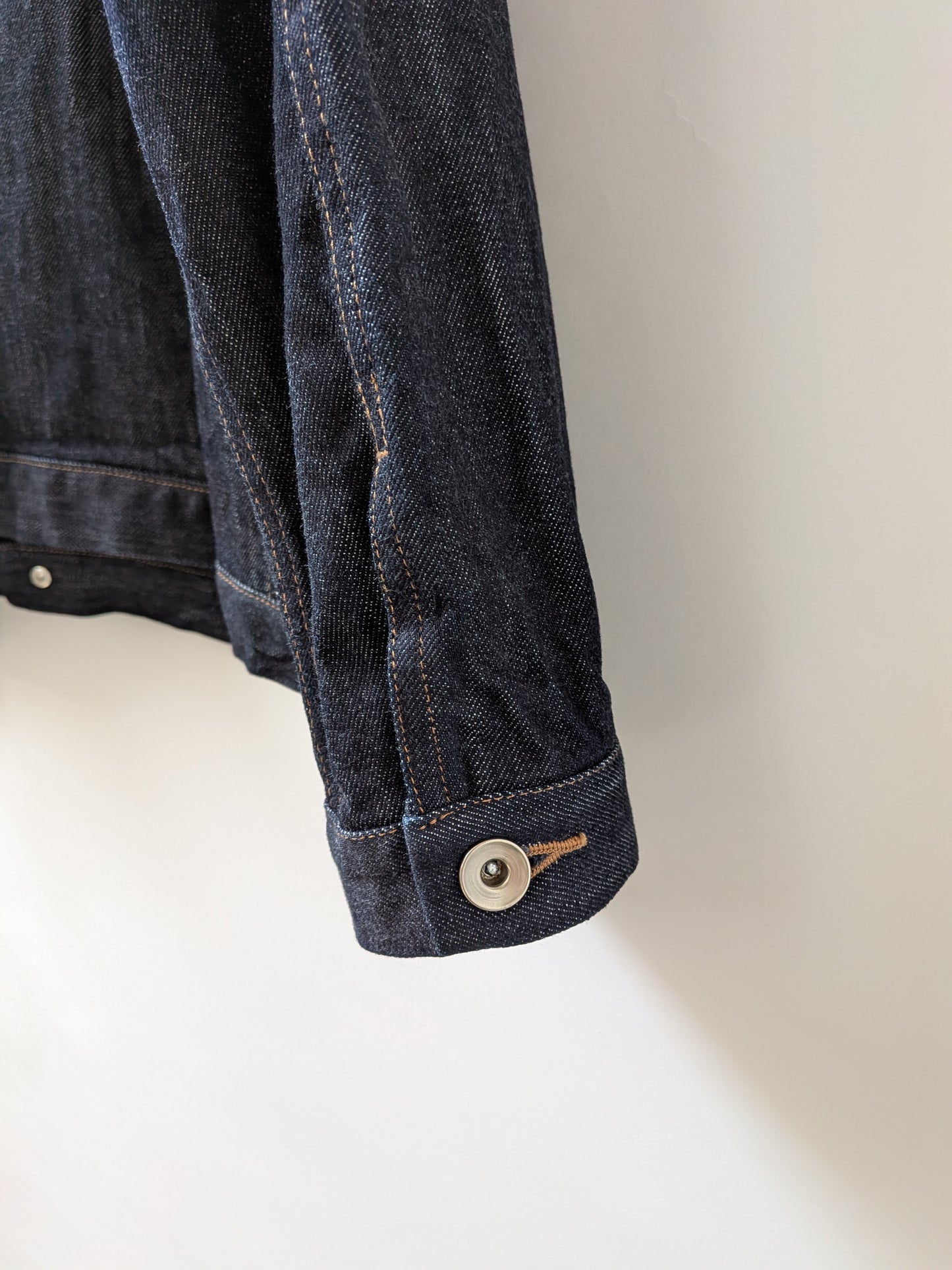cotton denim ノーカラー ブルゾン | yuni