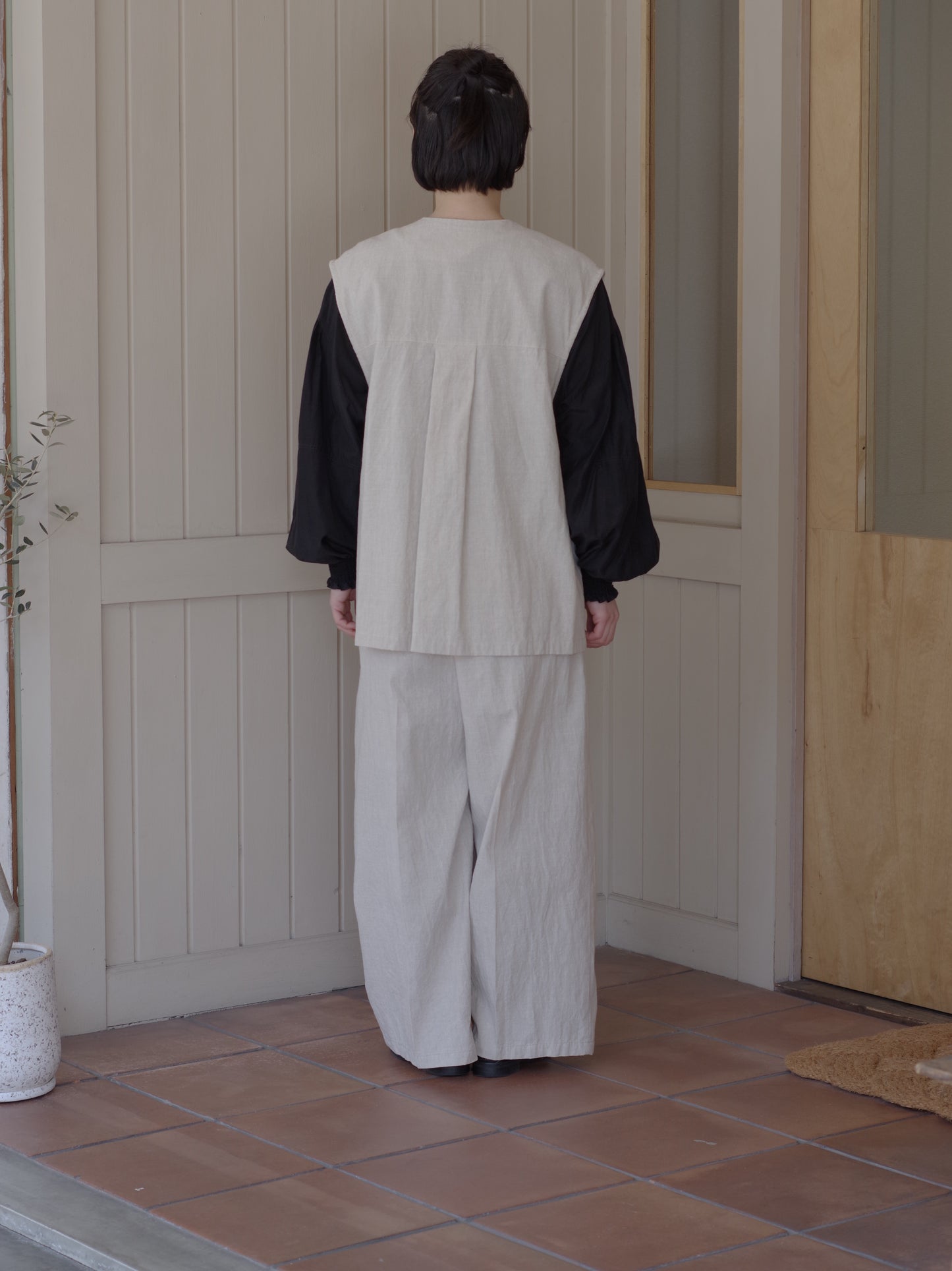 高密度Cotton/Linen ベスト | yuni