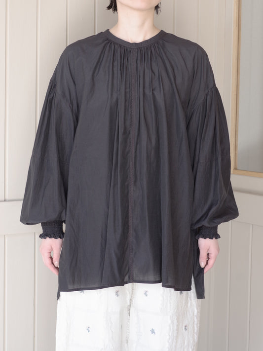 100/1Cotton/Cupra gather sleevesブラウス | yuni