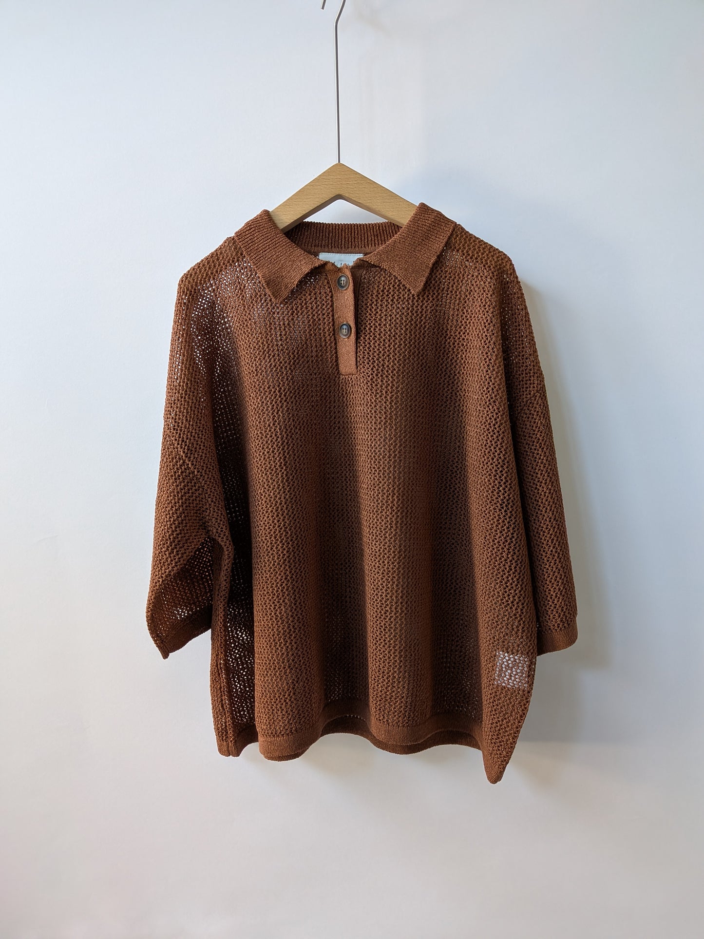 Lonsing18 和紙/Polyester knit ポロシャツ | yuni