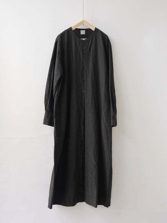 キュプラコットンリネン桐生シワ ロング ワンピース  | iki