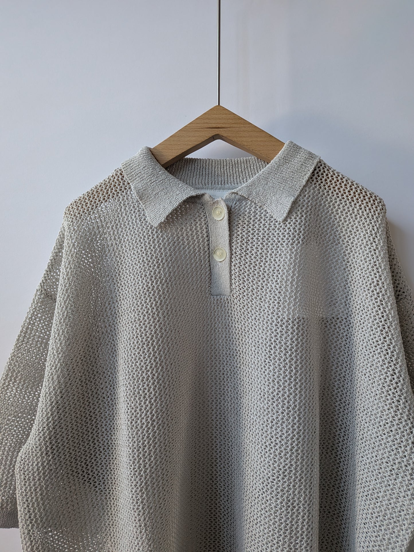 Lonsing18 和紙/Polyester knit ポロシャツ | yuni