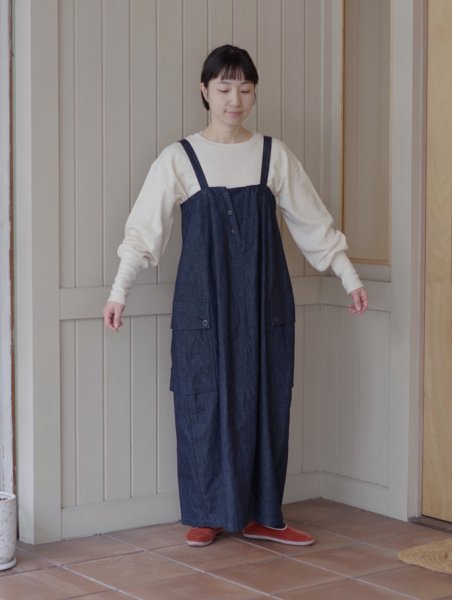 8.5ozライトデニム ロングサロペット | HAVERSACK