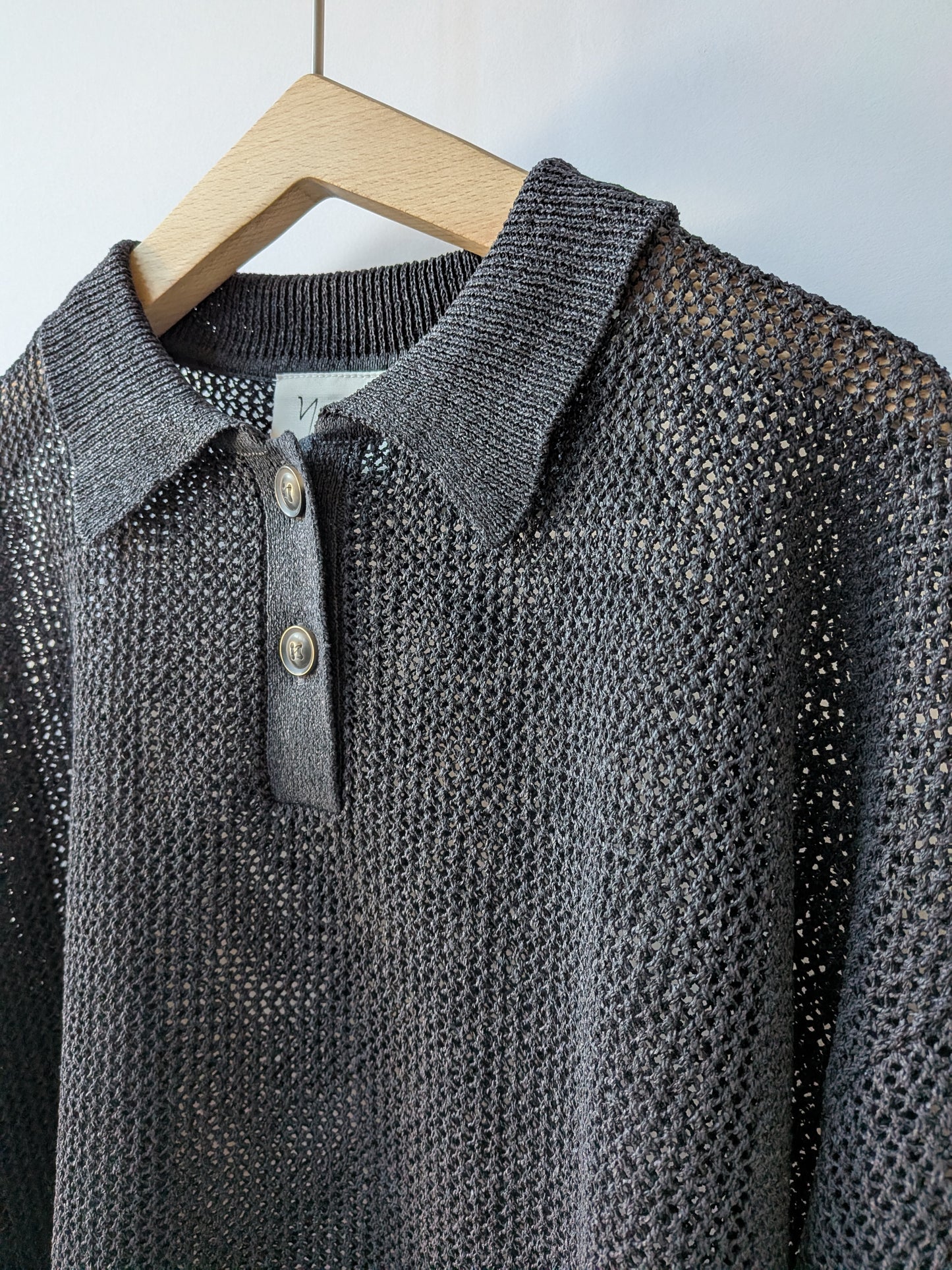 Lonsing18 和紙/Polyester knit ポロシャツ | yuni