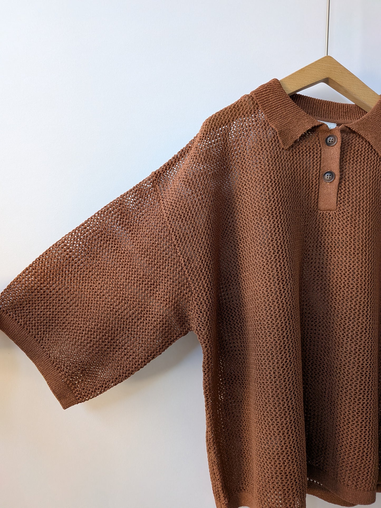 Lonsing18 和紙/Polyester knit ポロシャツ | yuni