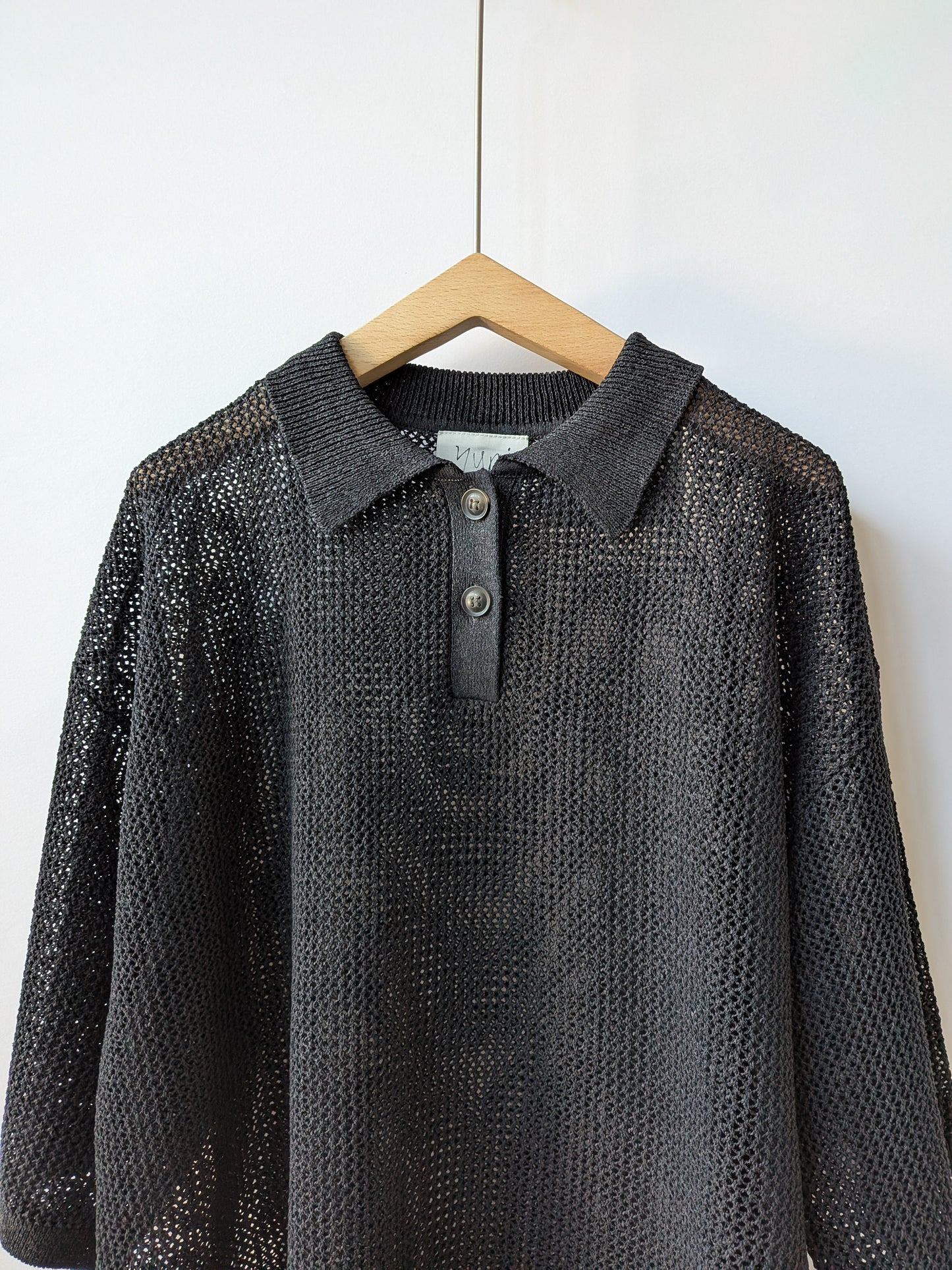 Lonsing18 和紙/Polyester knit ポロシャツ | yuni